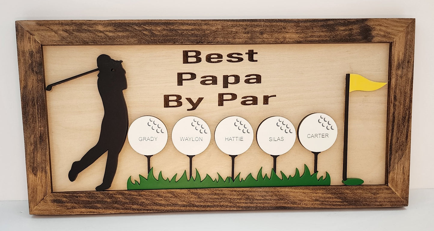 Best Dad Golf Sign