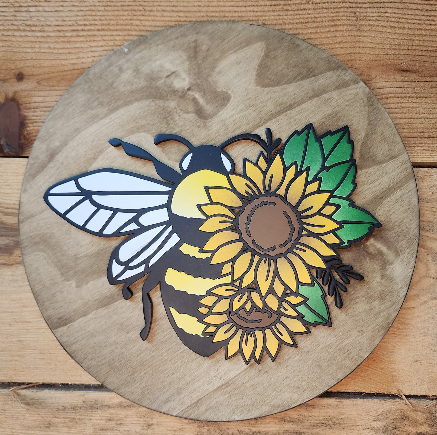 Sunflower Bee Wall Art