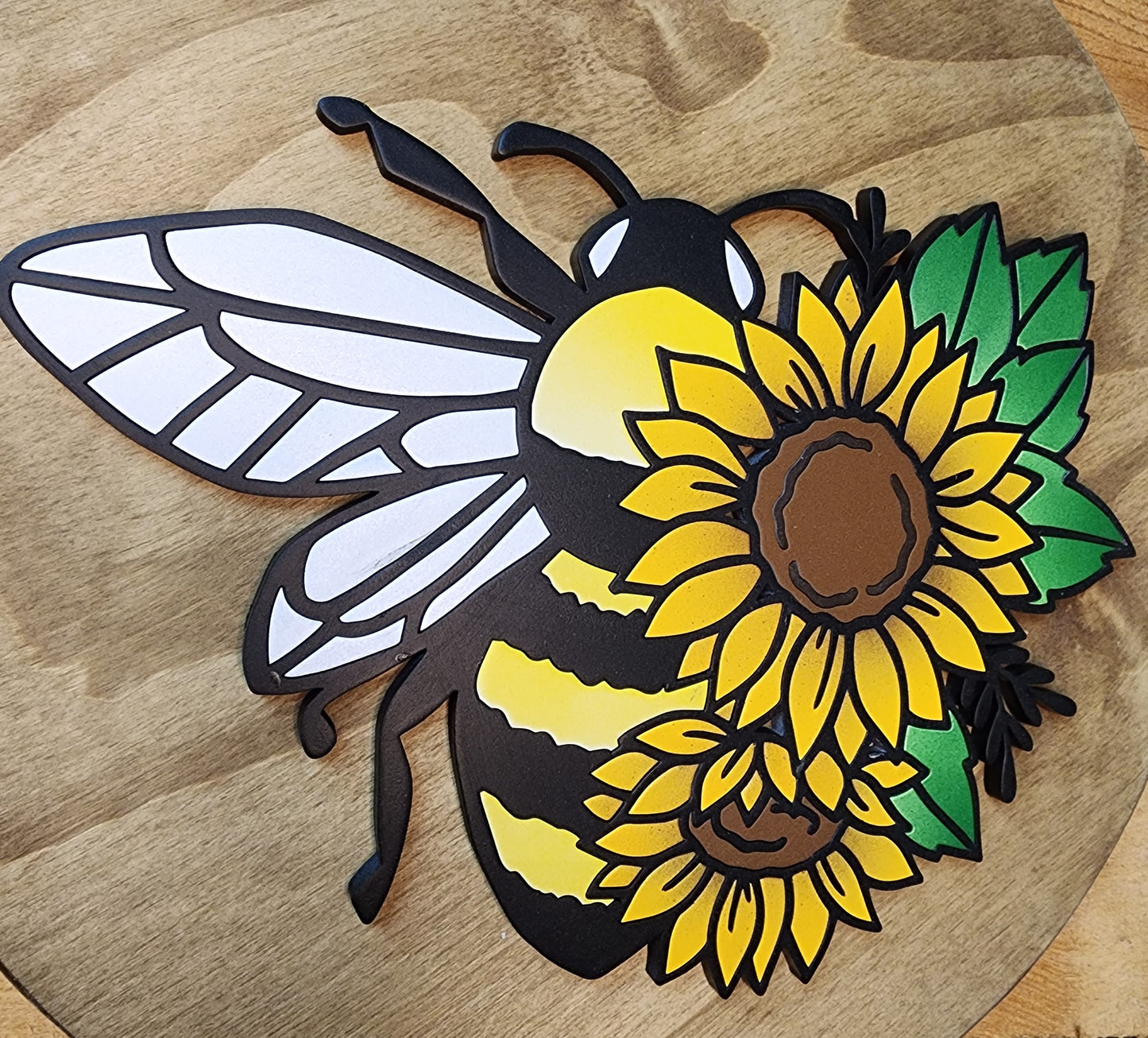 Sunflower Bee Wall Art