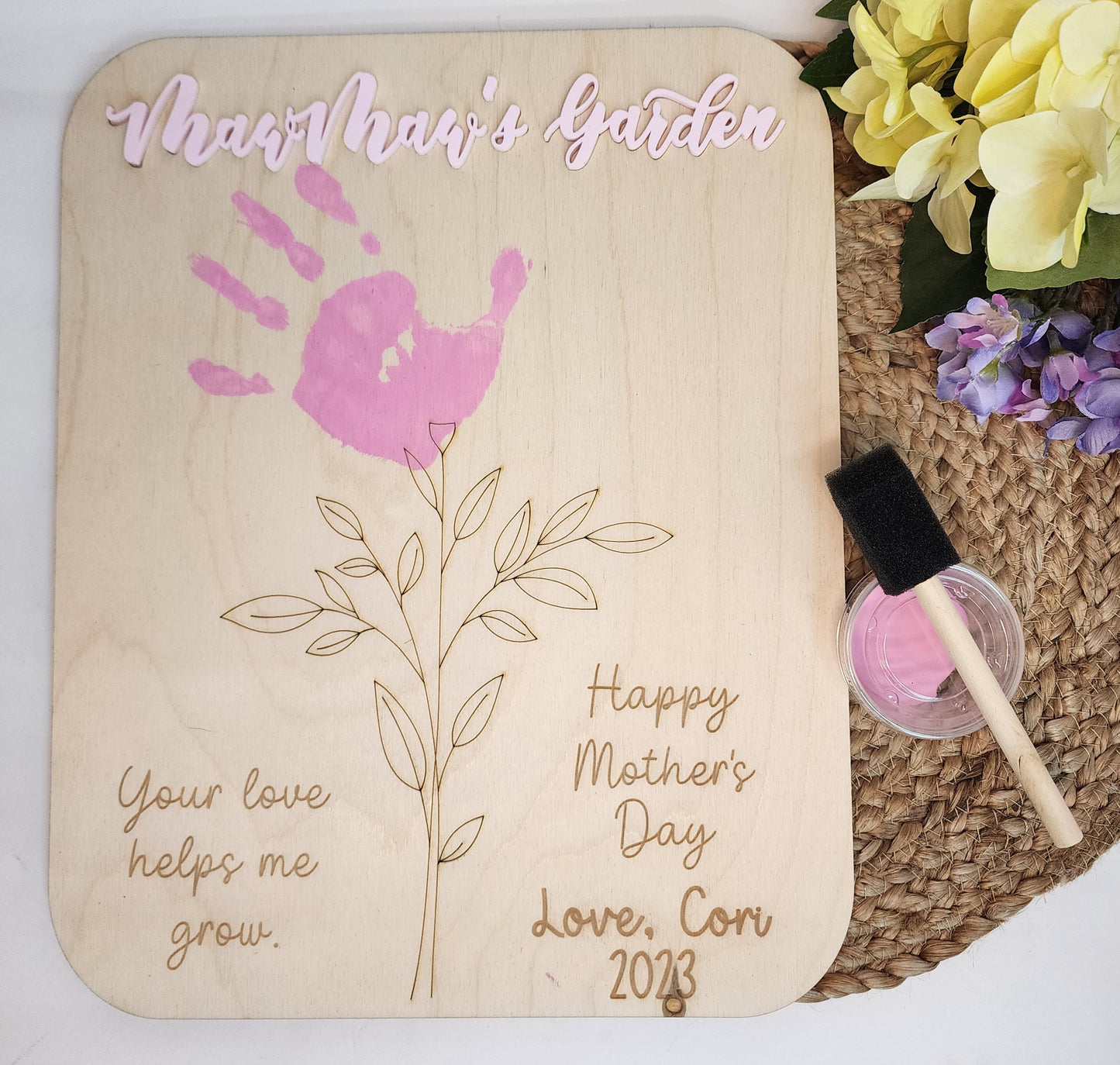 Handprint Garden Sign