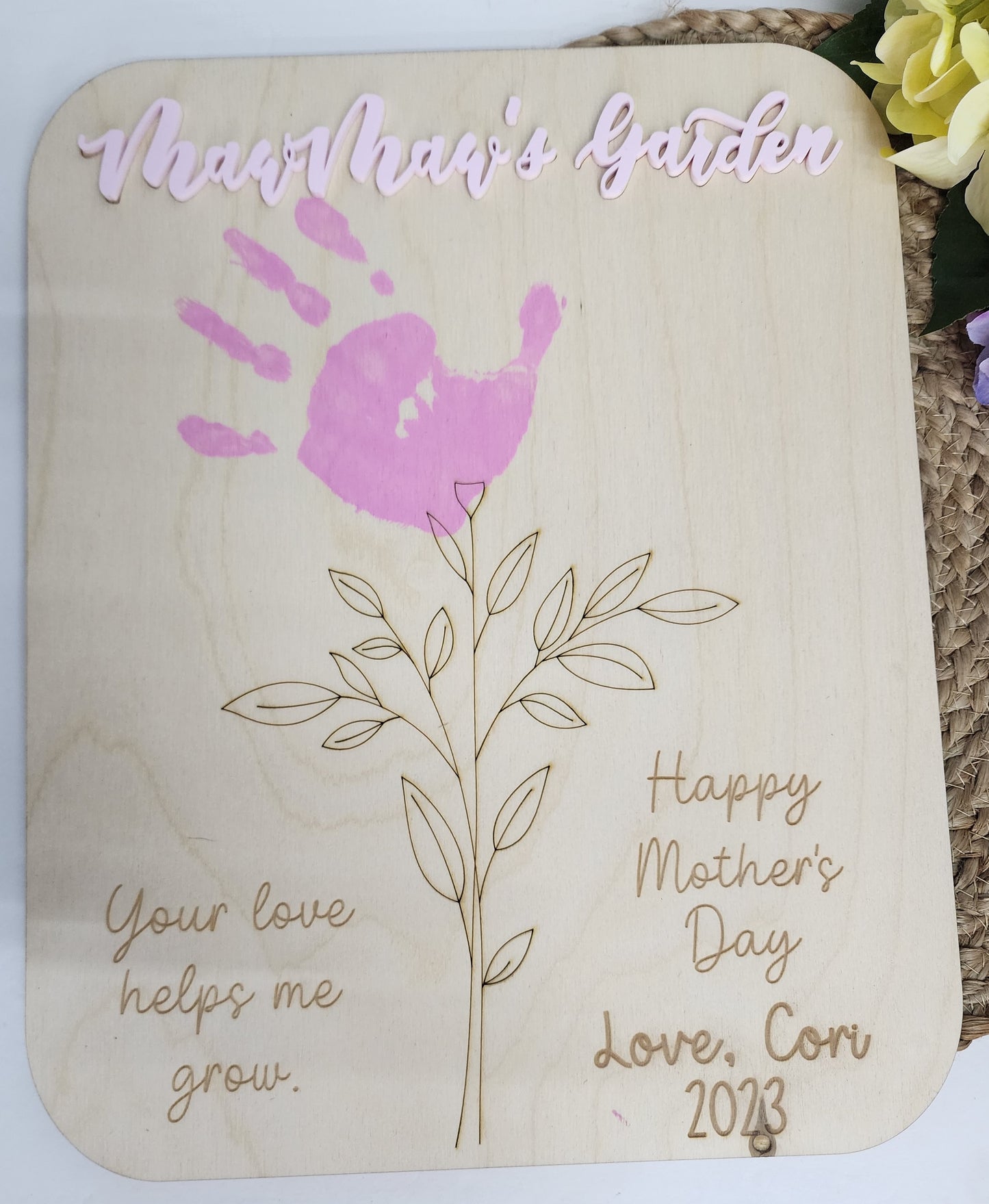 Handprint Garden Sign