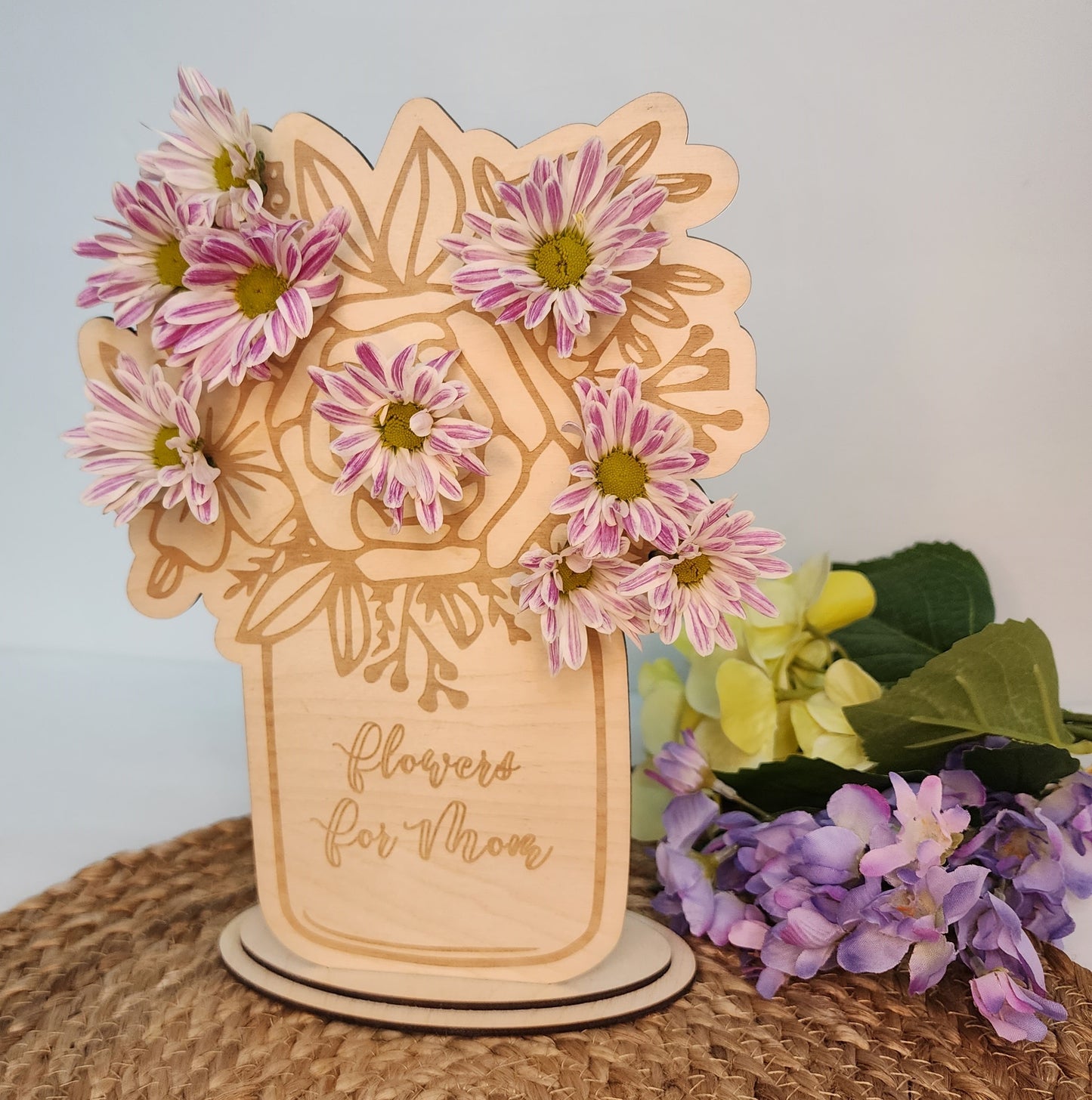 Wooden Flower Vase