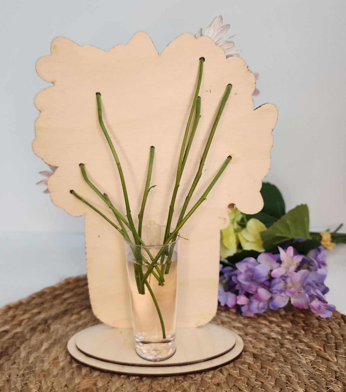 Wooden Flower Vase