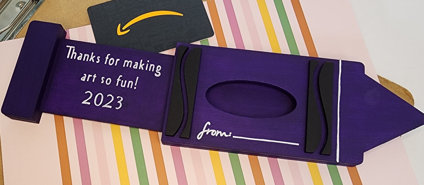 Crayon Gift Card Holder