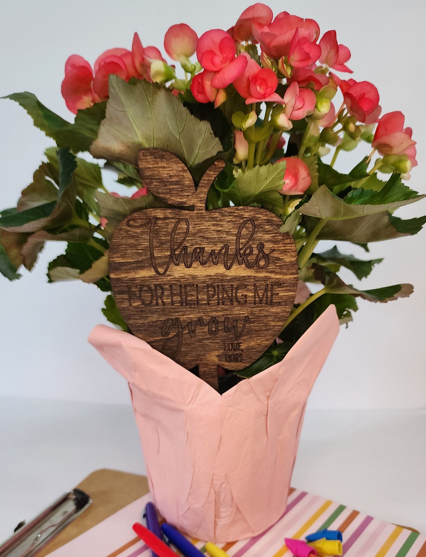 Apple Plant Stake Gift Card Holder