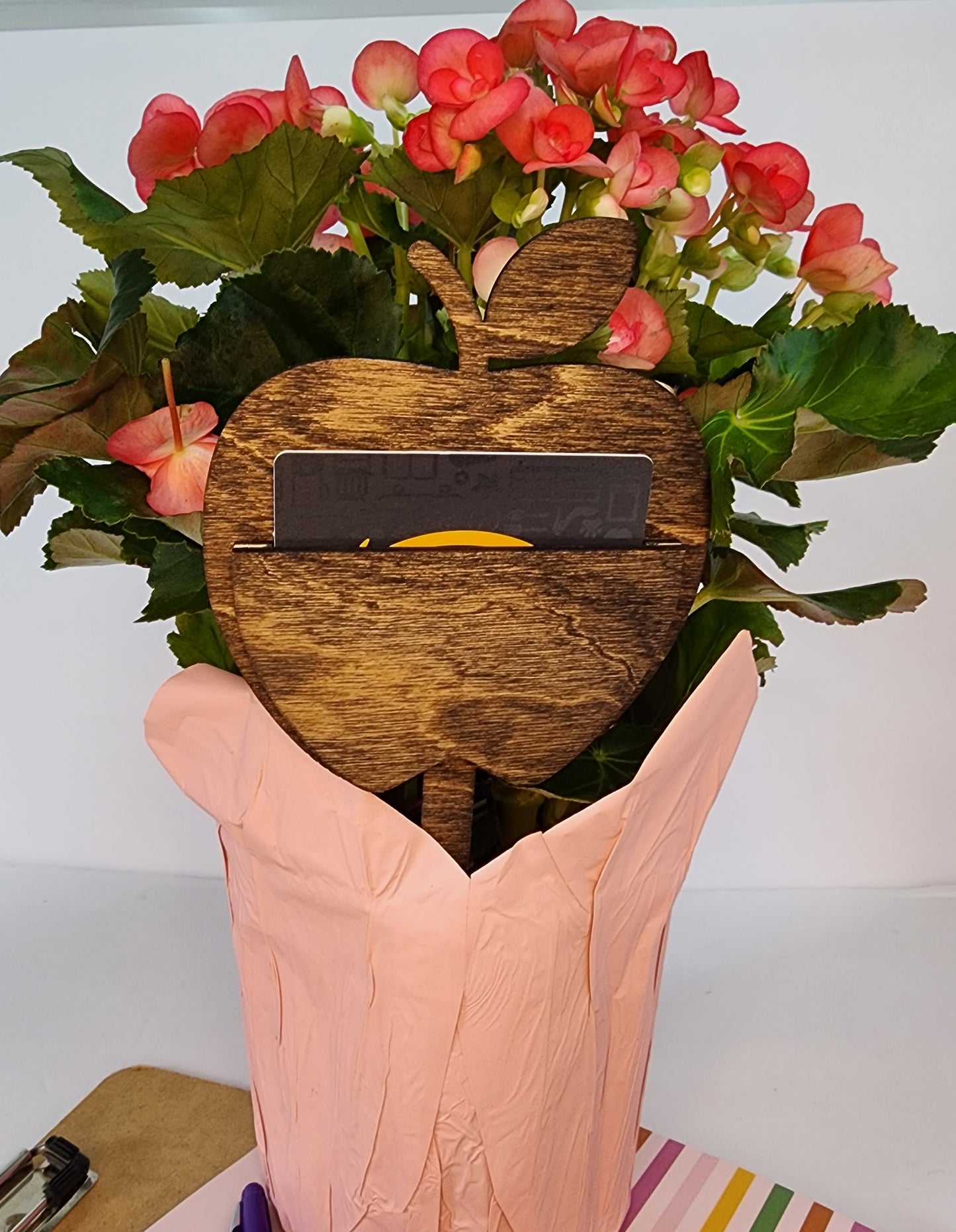 Apple Plant Stake Gift Card Holder