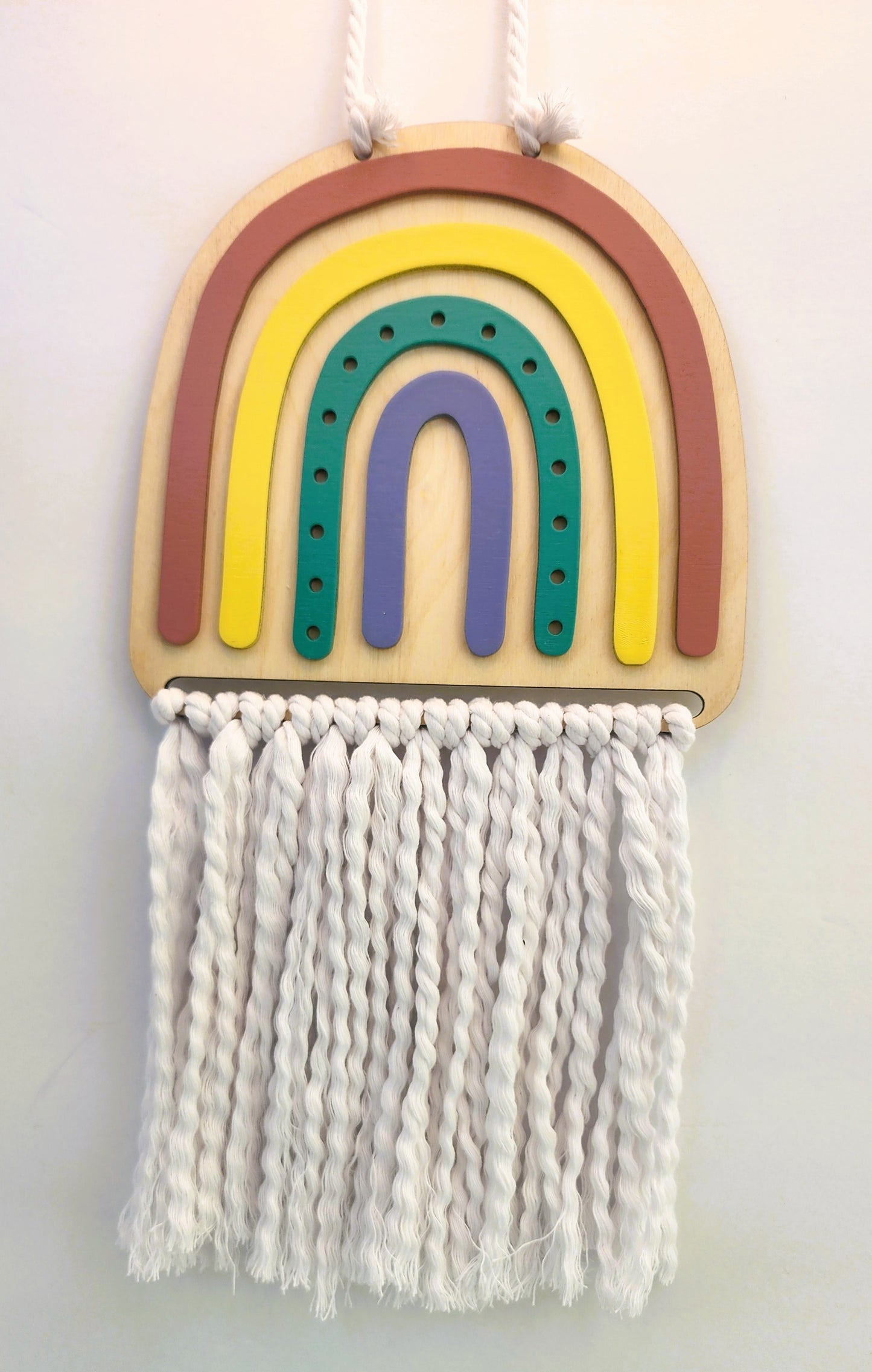 DIY Macrame Rainbow Wall Hanging