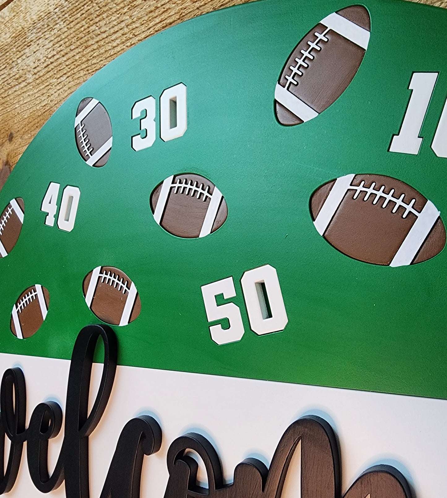 Welcome Football Door Sign