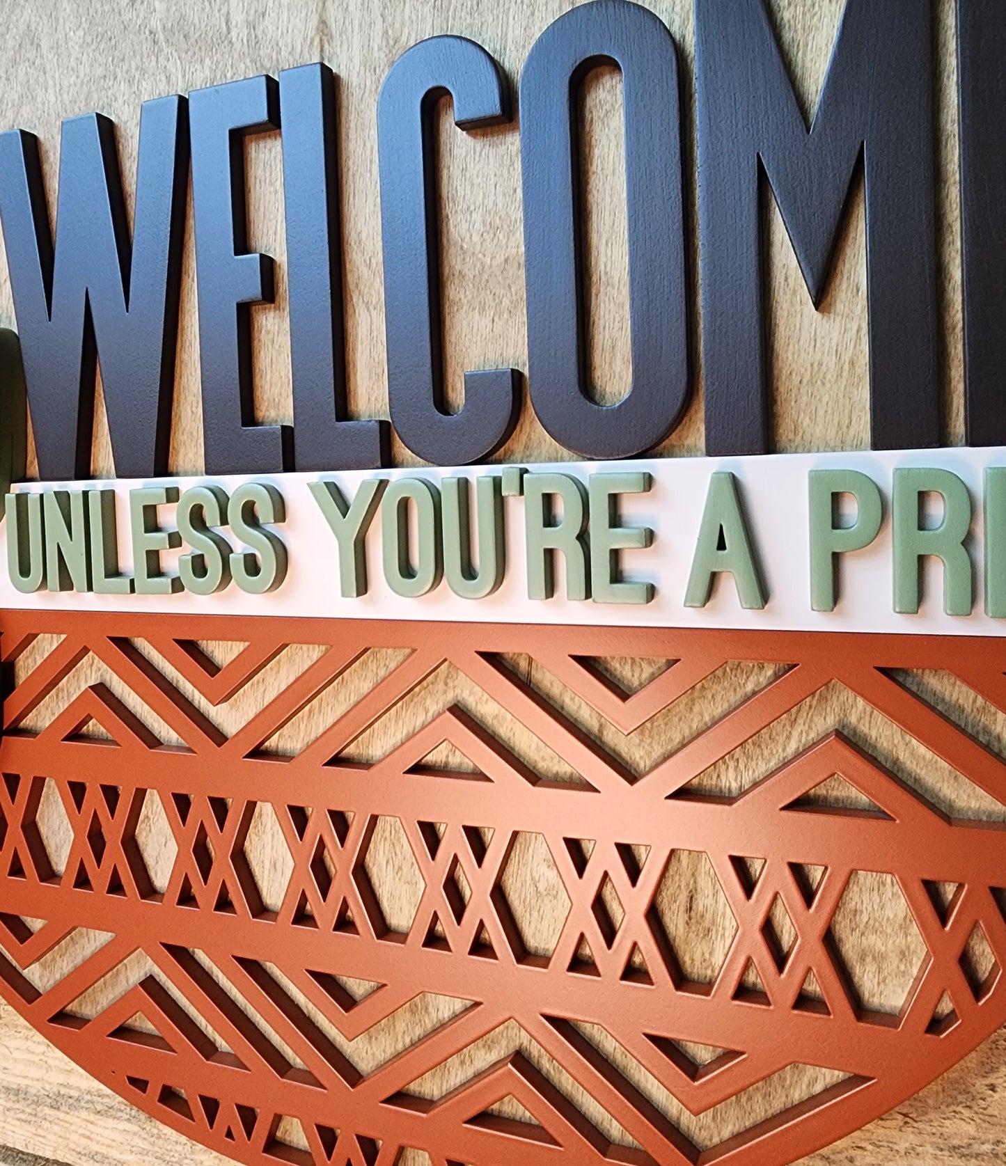Welcome Prick Door Sign