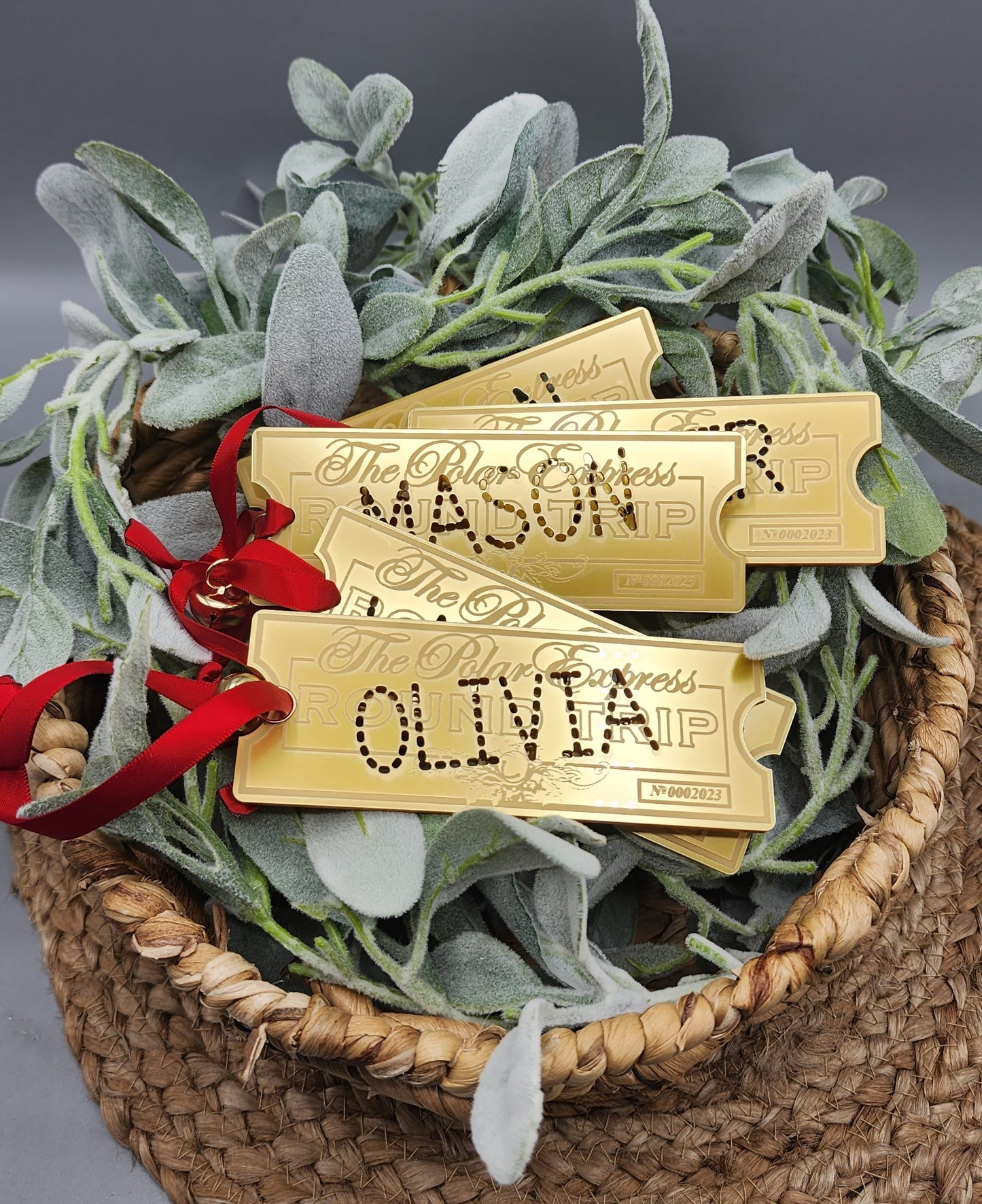 Polar Express Personalized Ticket Ornament