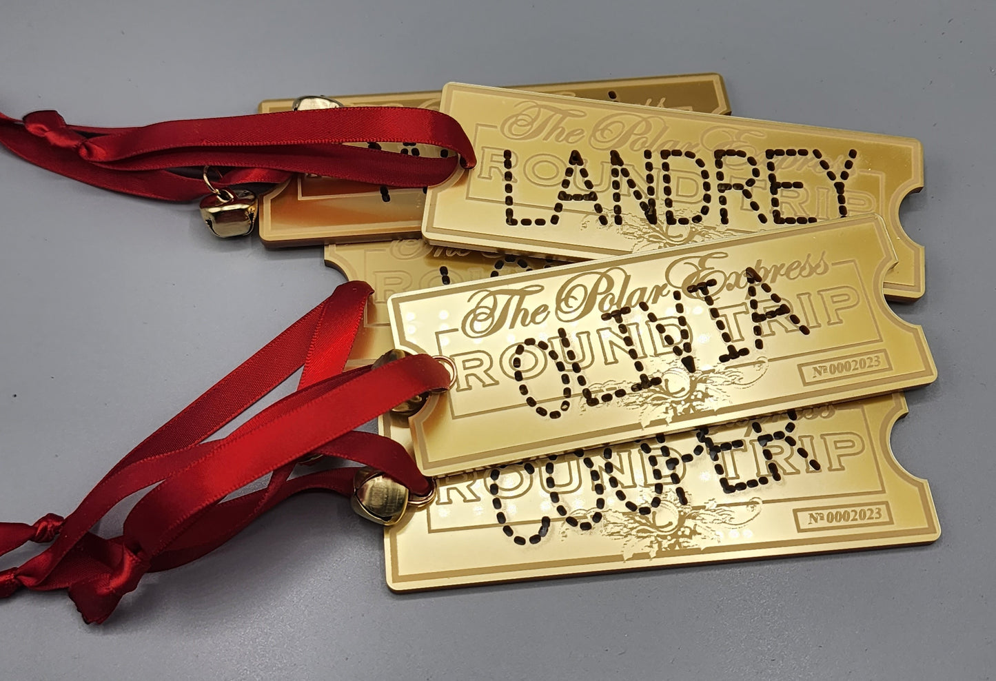 Polar Express Personalized Ticket Ornament