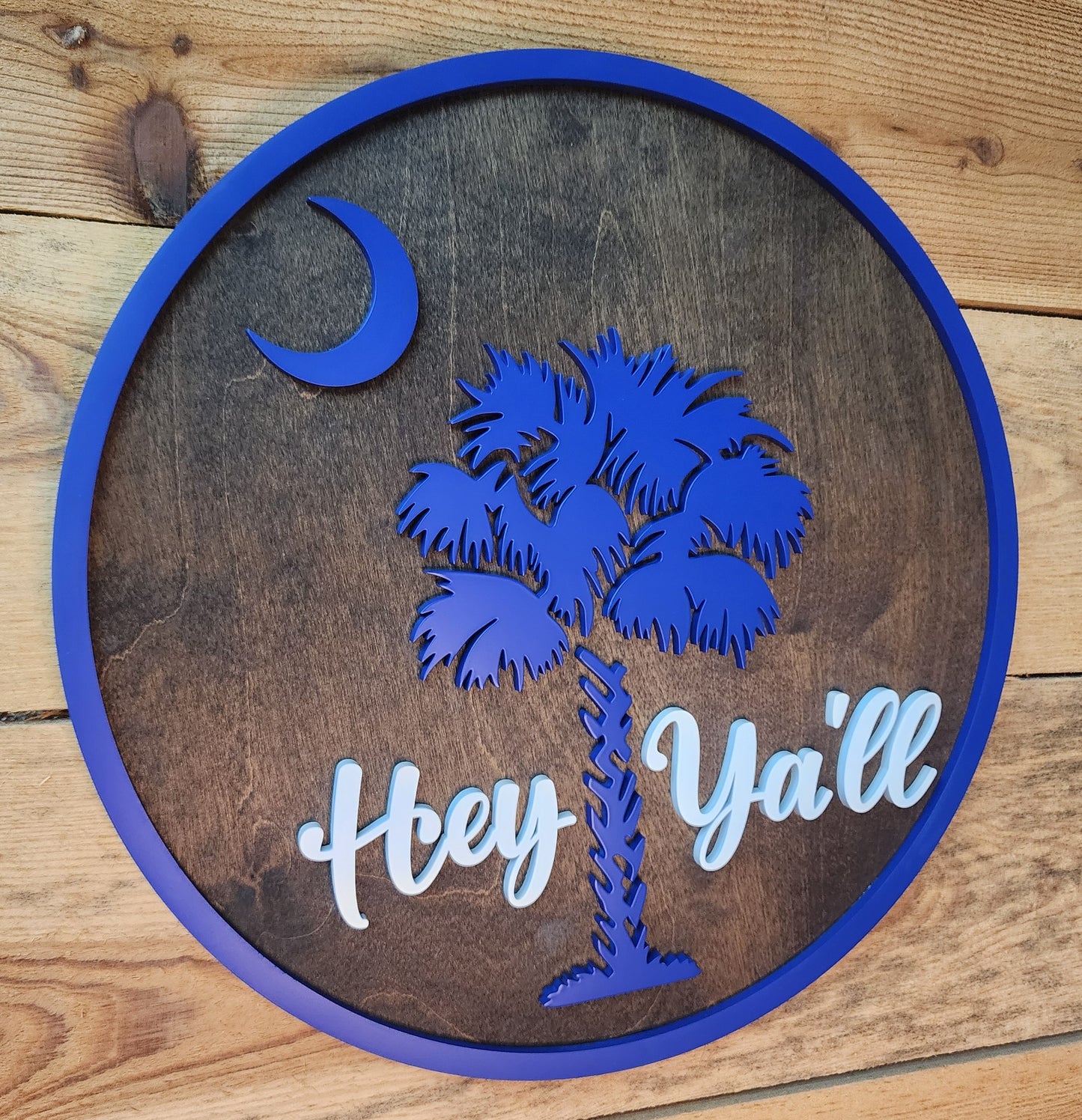Hey Yall Palmetto Door Sign