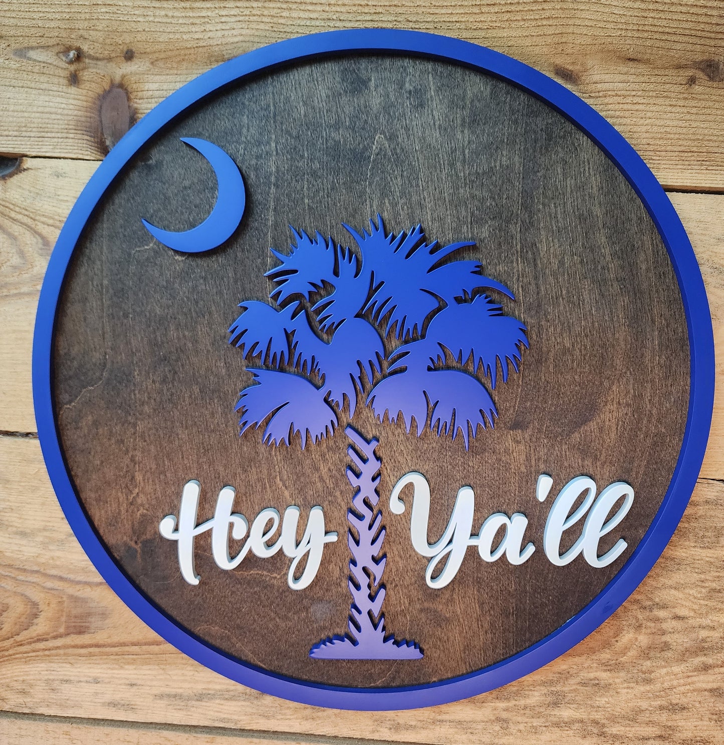 Hey Yall Palmetto Door Sign