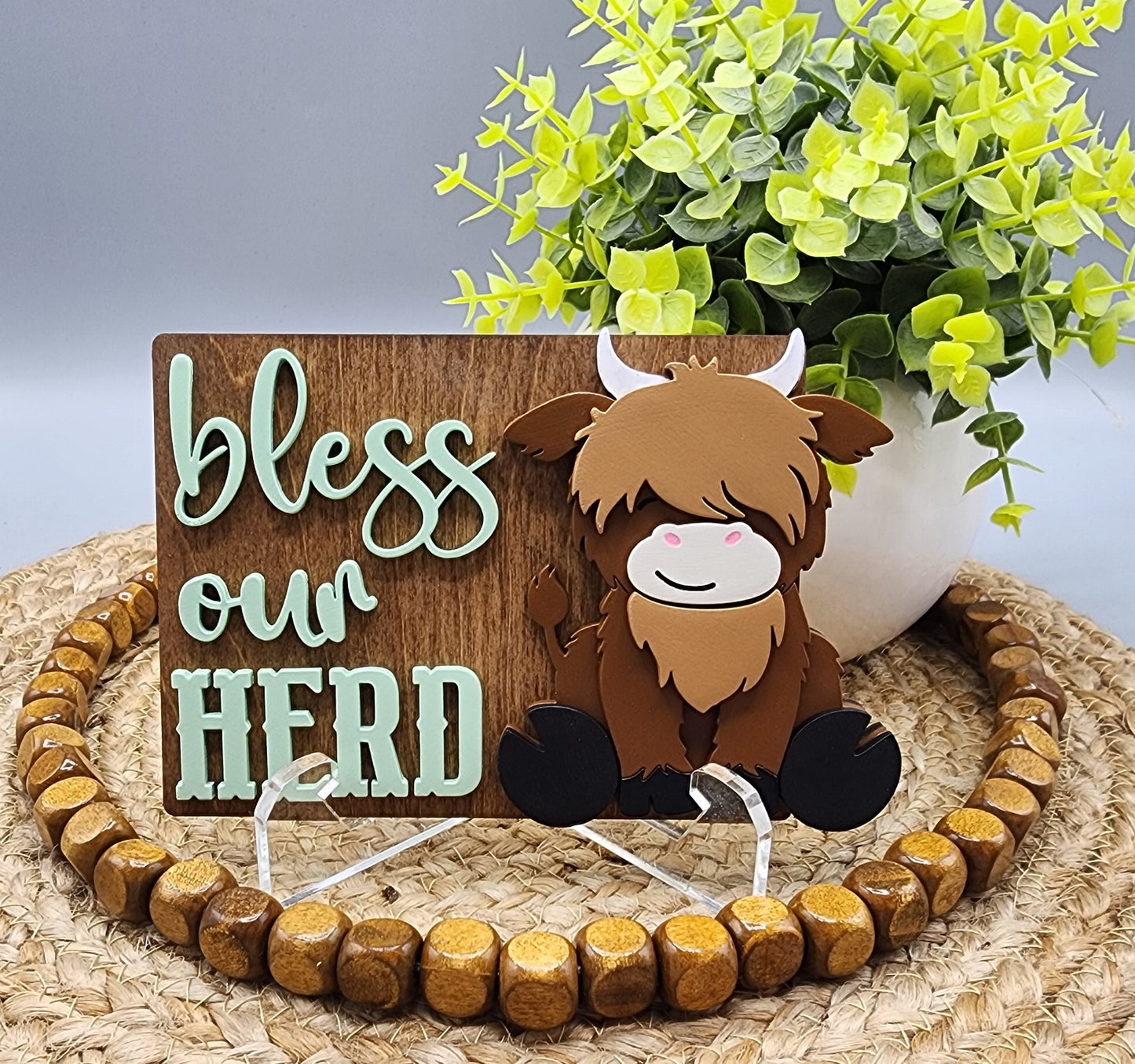 Bless Our Herd Shelf Sitter