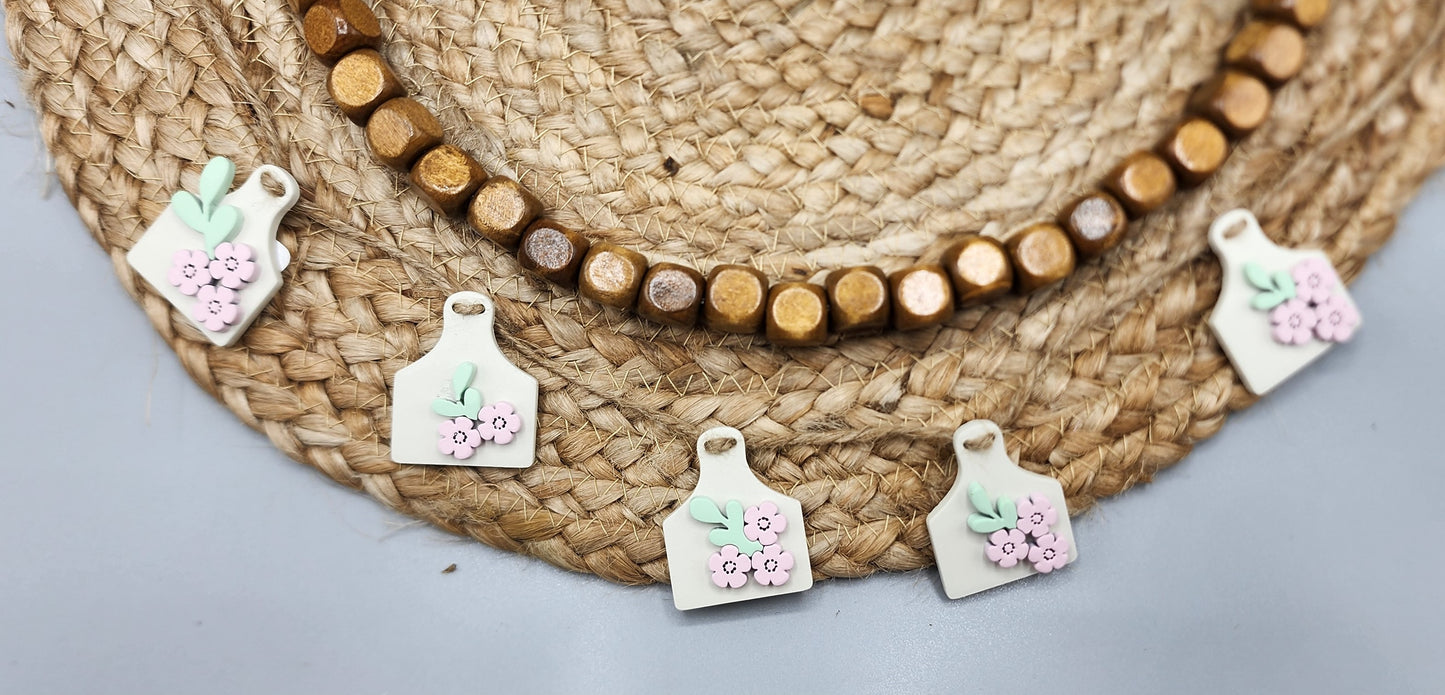 Floral Cow Tag Mini Garland