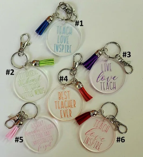Teacher Appreciation Acrylic Keychains