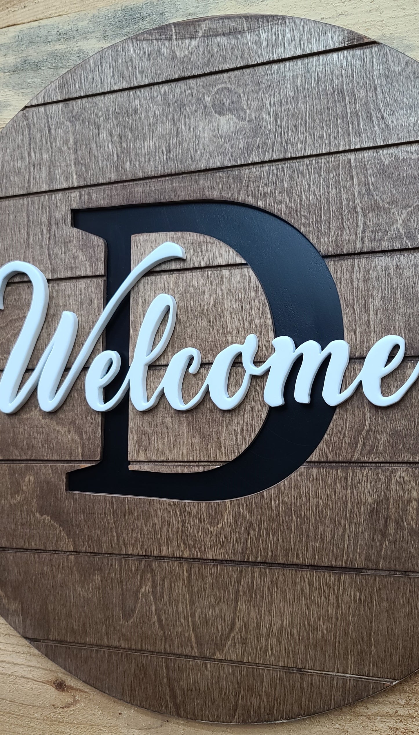 Monogram Cut Out Door Sign