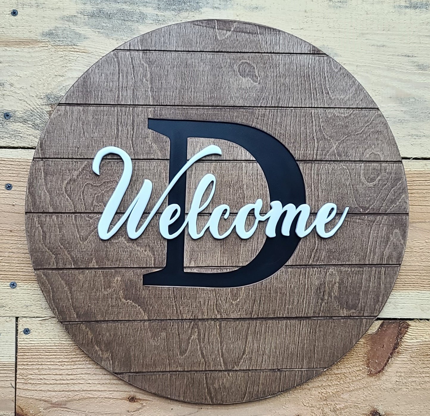 Monogram Cut Out Door Sign