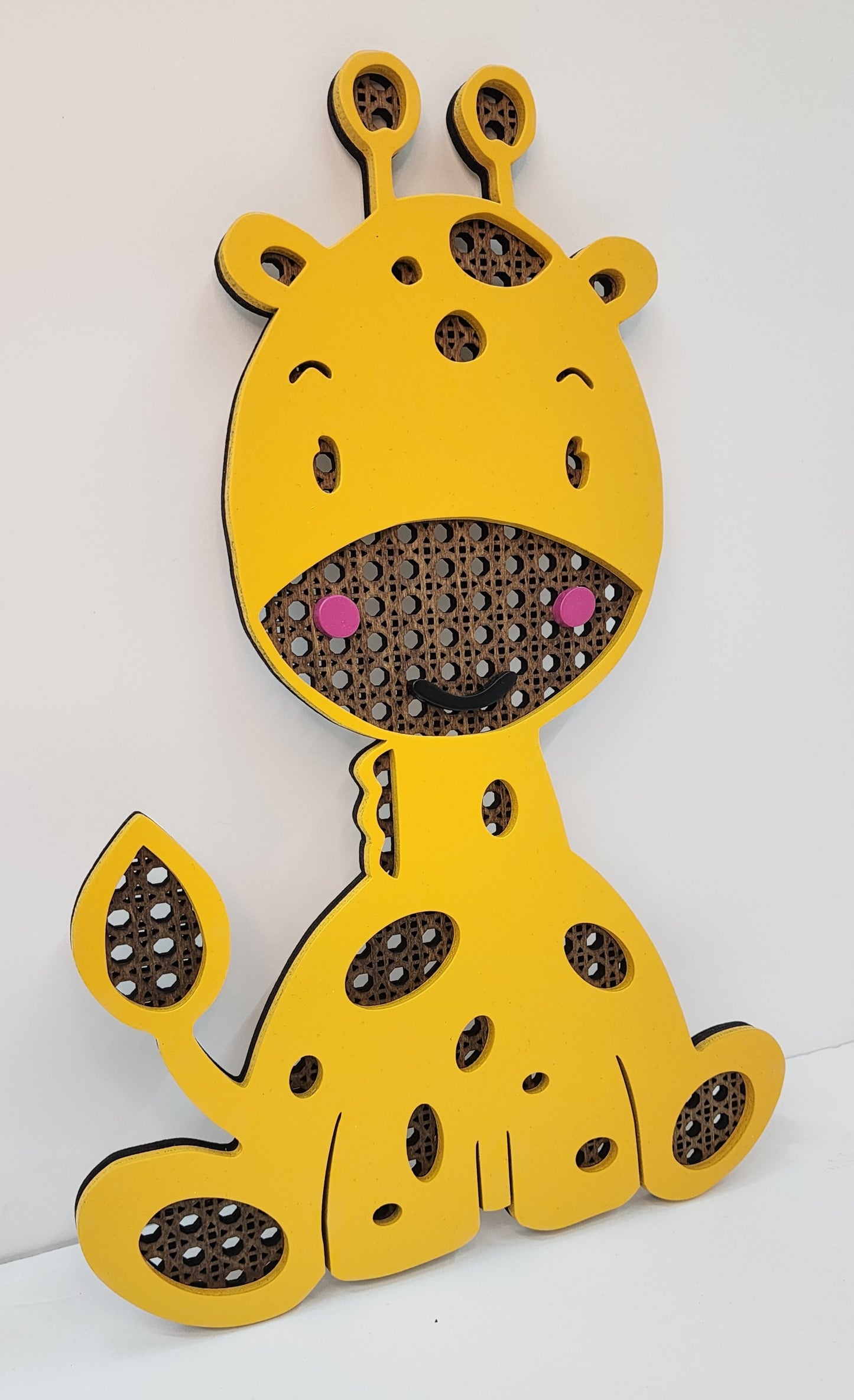 Baby Giraffe Rattan Wall Decor