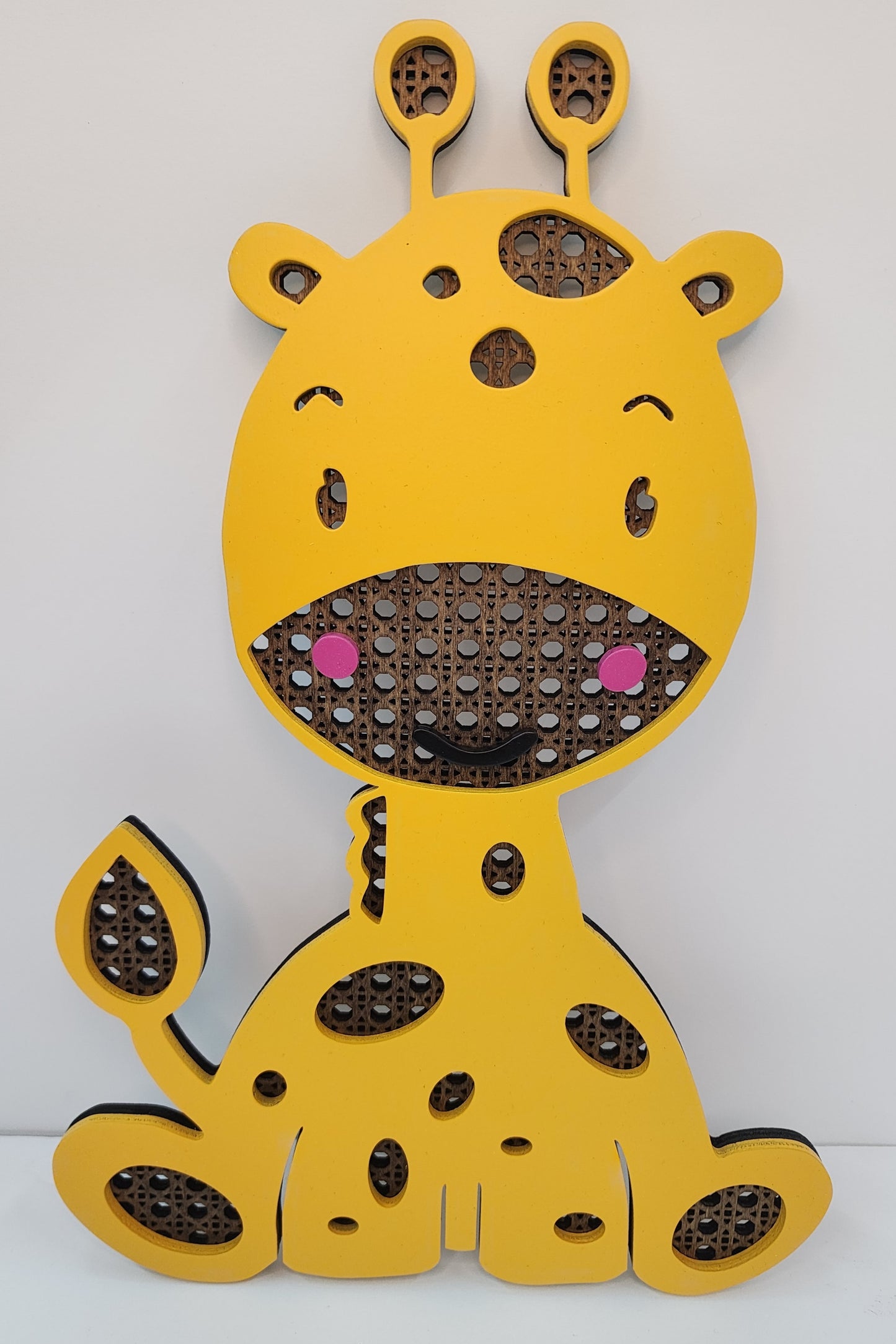 Baby Giraffe Rattan Wall Decor