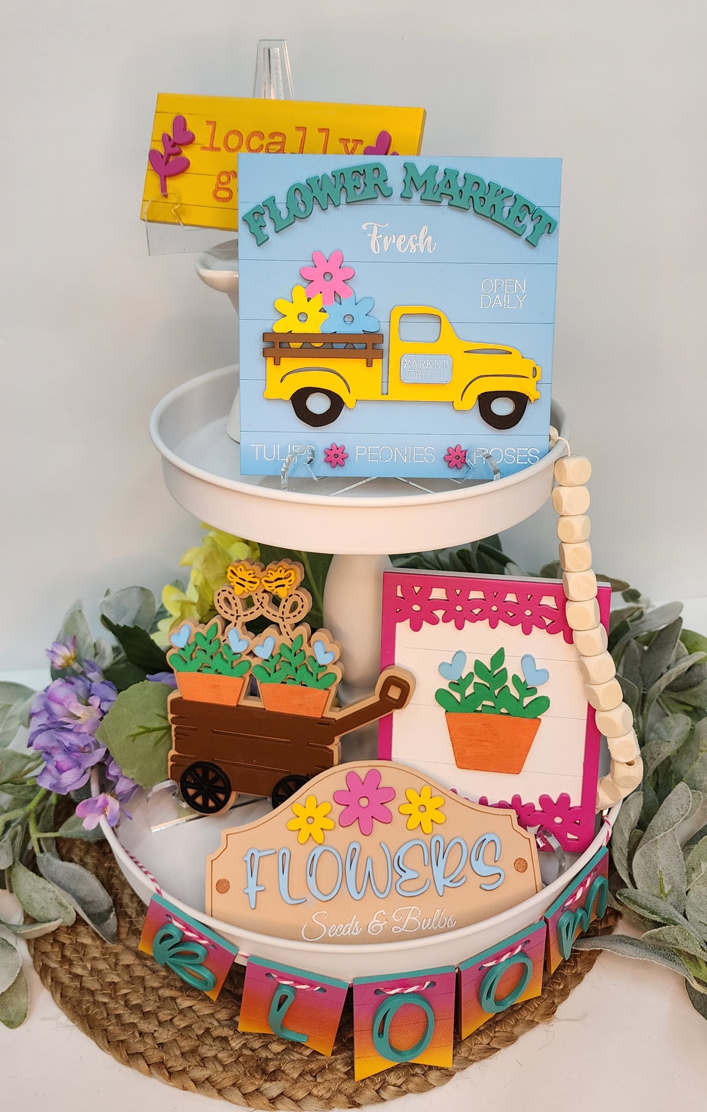 Flowers Sign Shelf Sitter