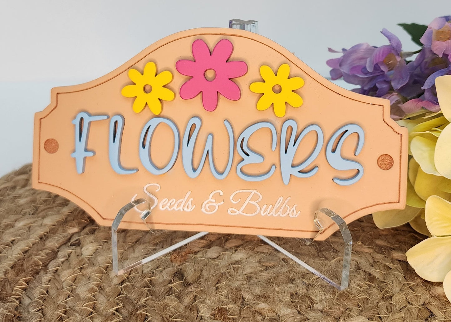 Flowers Sign Shelf Sitter