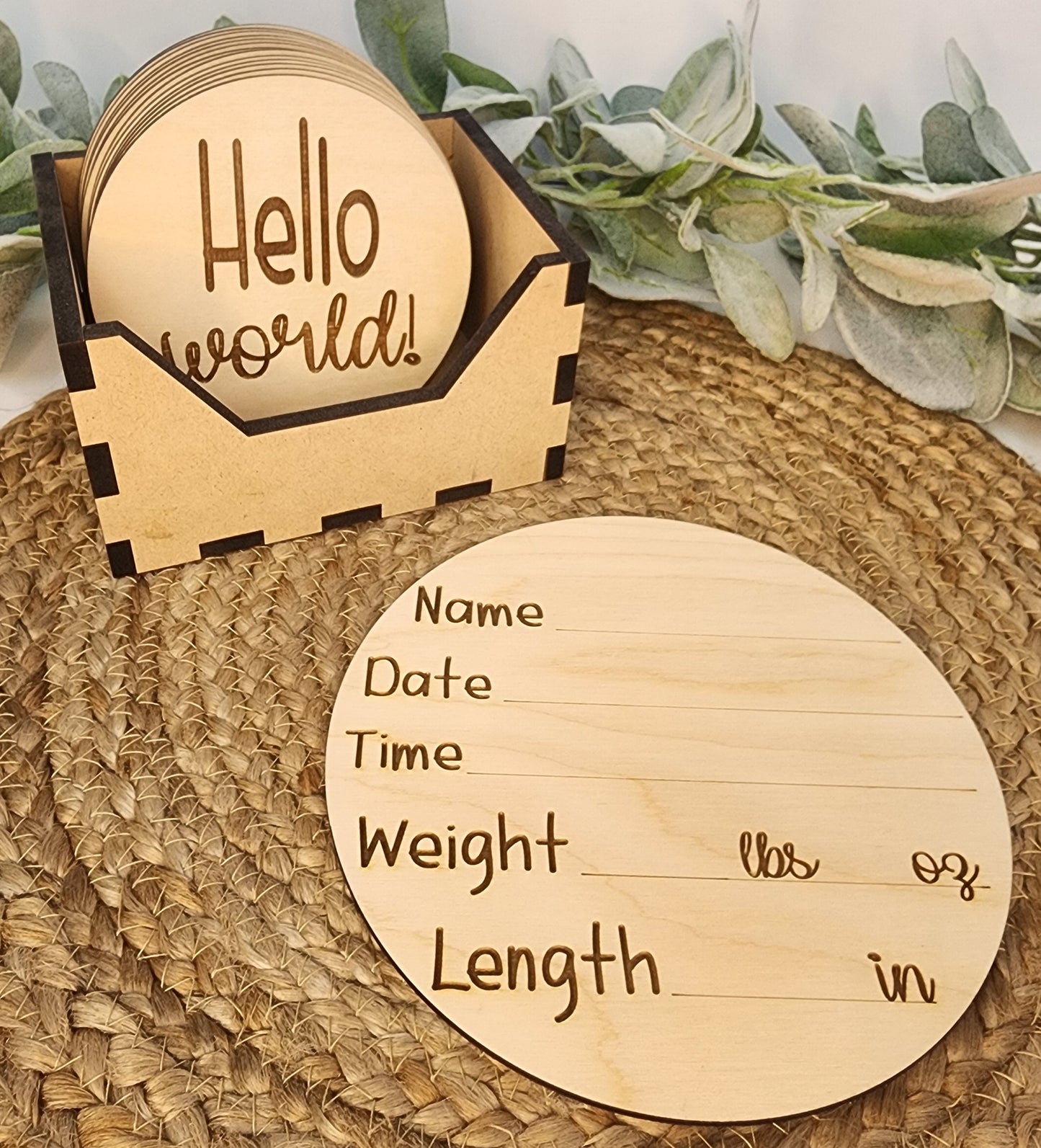 Classic Baby Stats Plaque