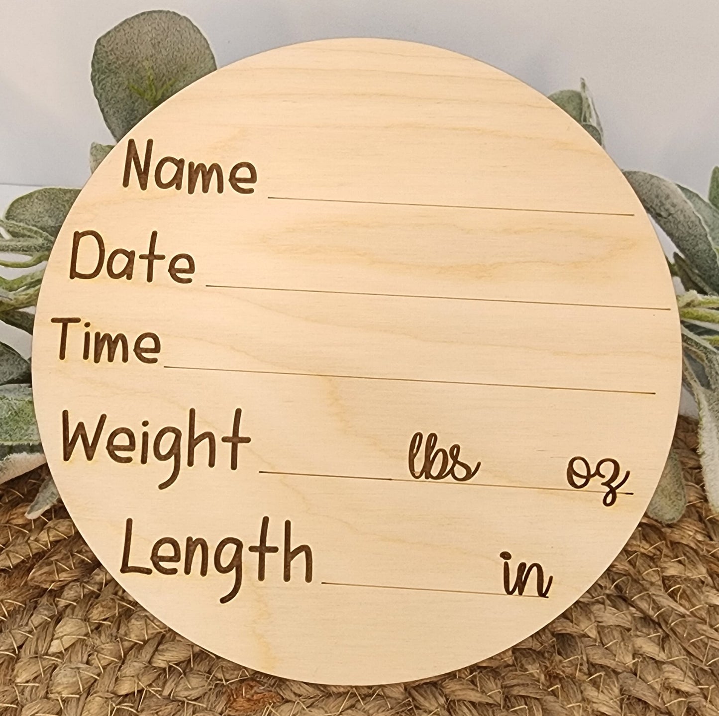 Classic Baby Stats Plaque