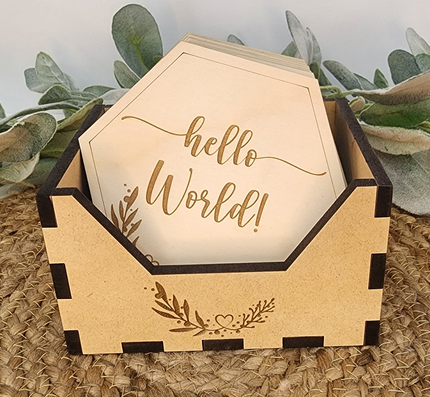 Hexagon Floral Monthly Milestone Discs