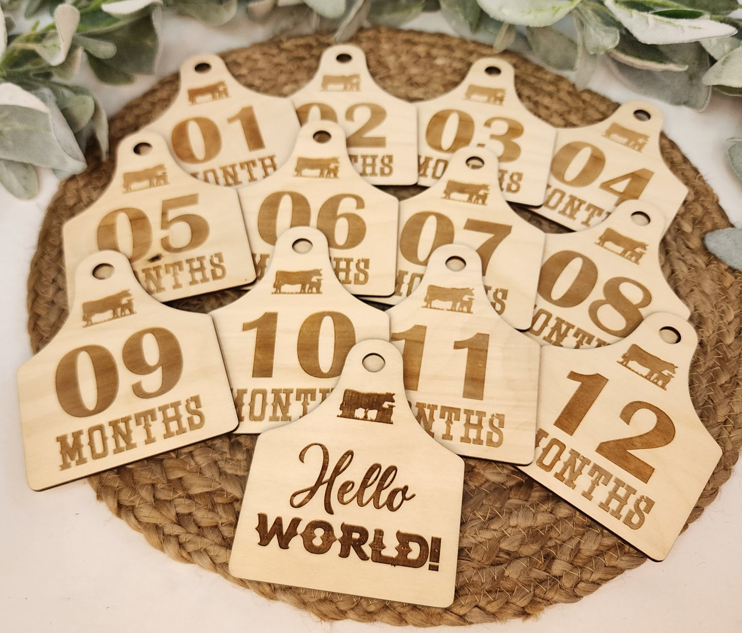 Cow Tag Monthly Milestones