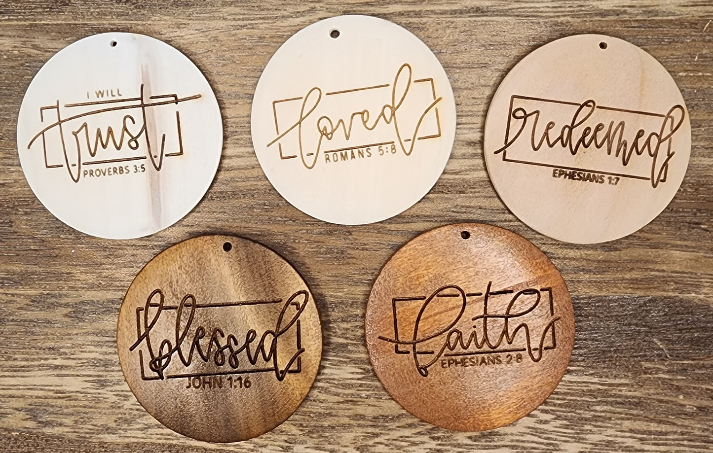 Bible Verse Keychain Discs