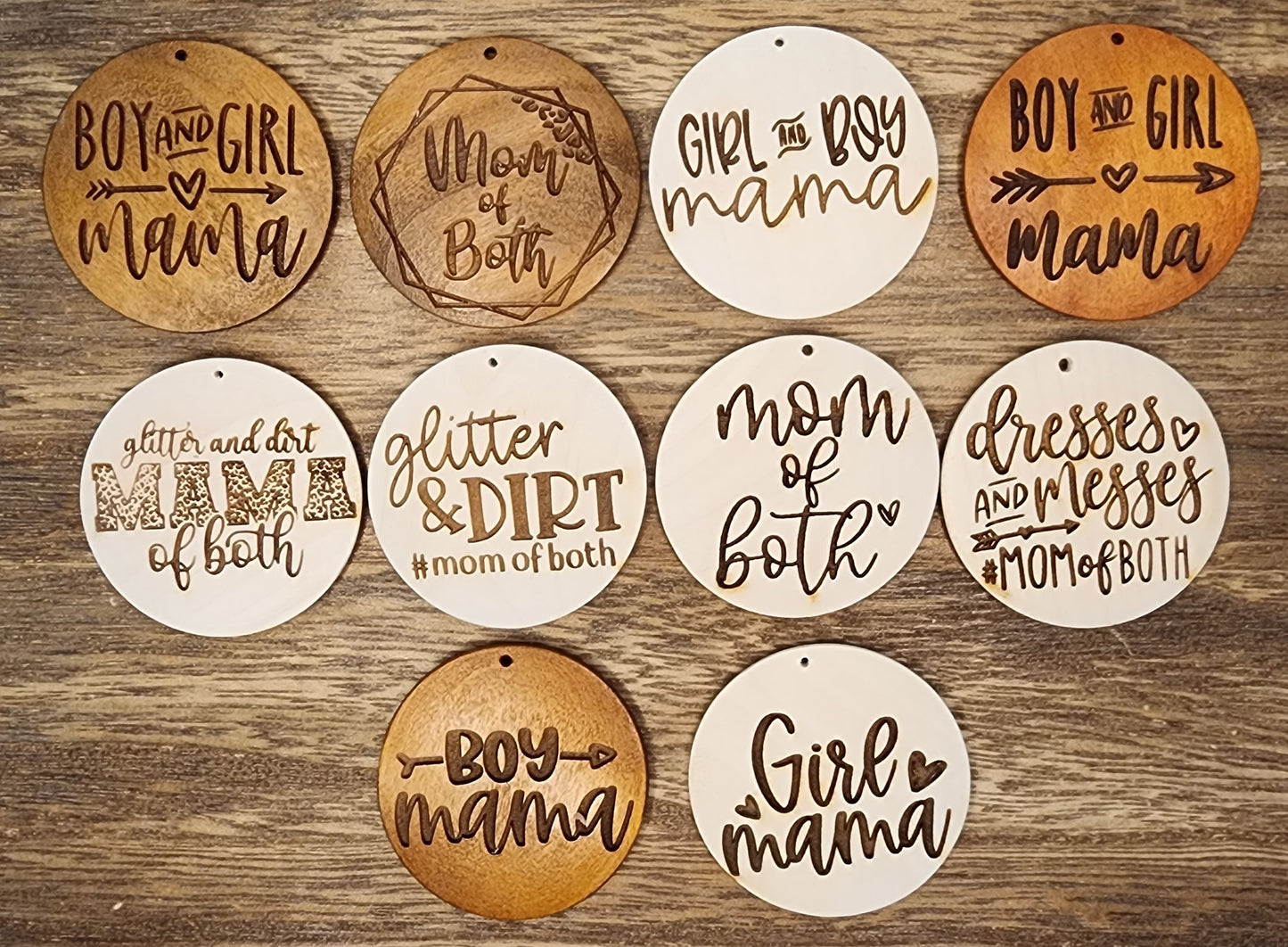 Boy/Girl Mom Wristlet Discs