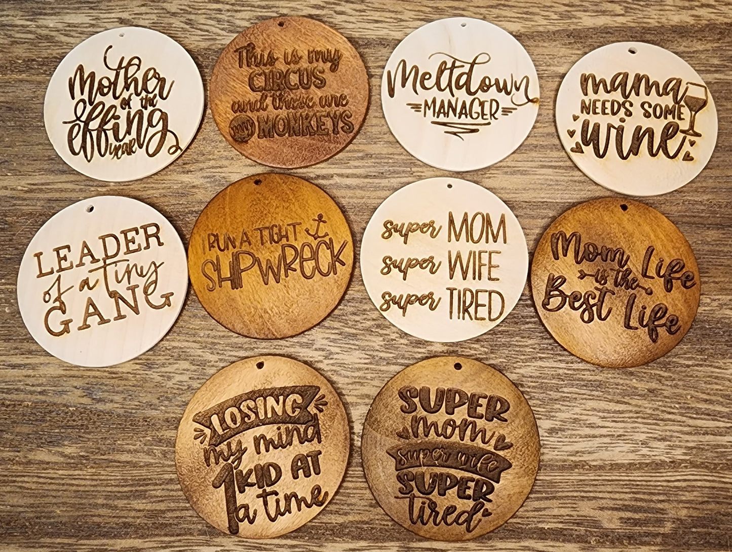 Funny Mom Wristlet Discs