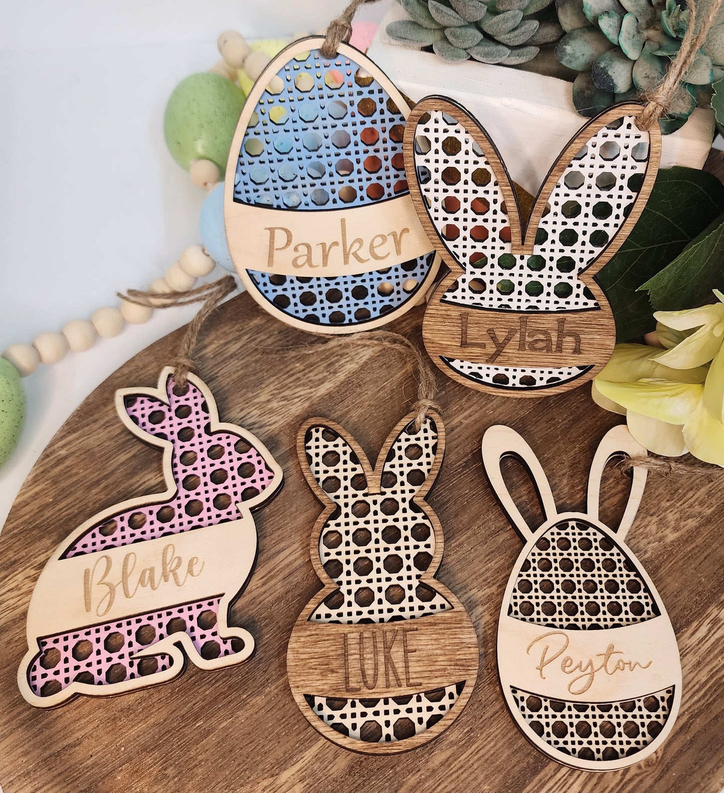 Rattan Easter Tags