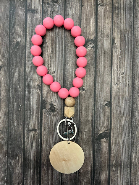 Solid Color Drop Bead Wristlet