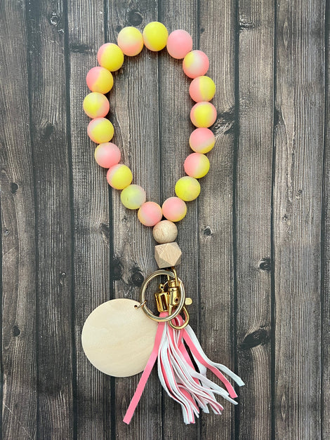 Printed Drop Bead Wristlet