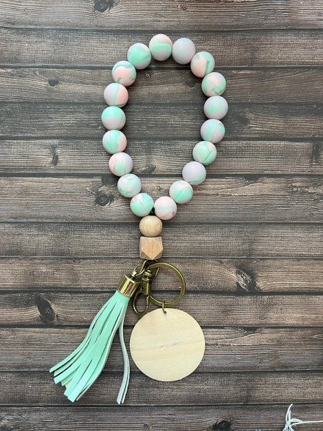 Printed Drop Bead Wristlet
