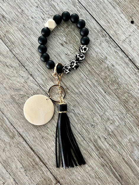 Black Leopard Wristlet