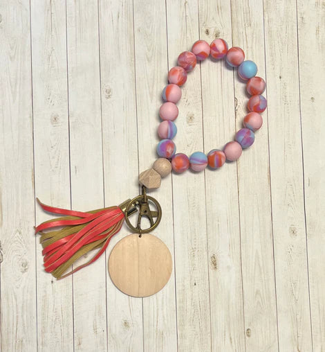 Printed Drop Bead Wristlet