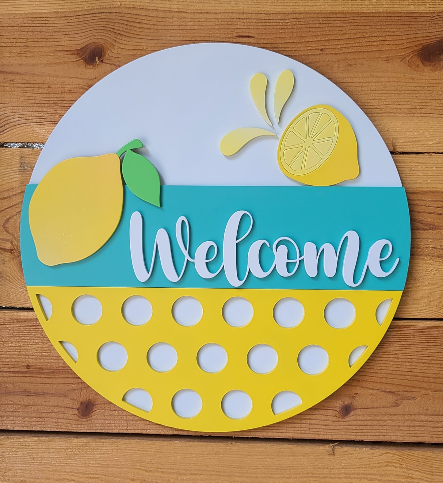 Lemon Welcome Door Sign